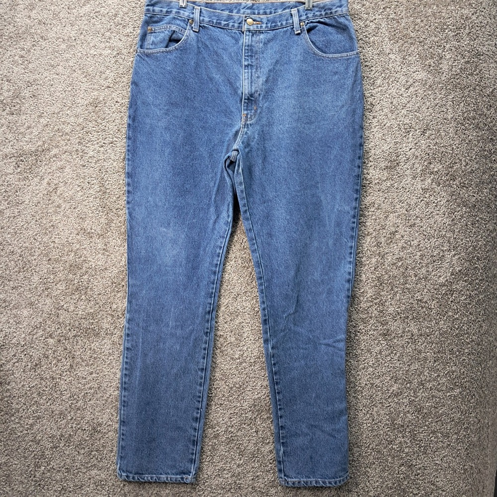 Rustler Mens Straight Leg Blue Jeans Medium Wash 100% Cotton 38x33 High Rise